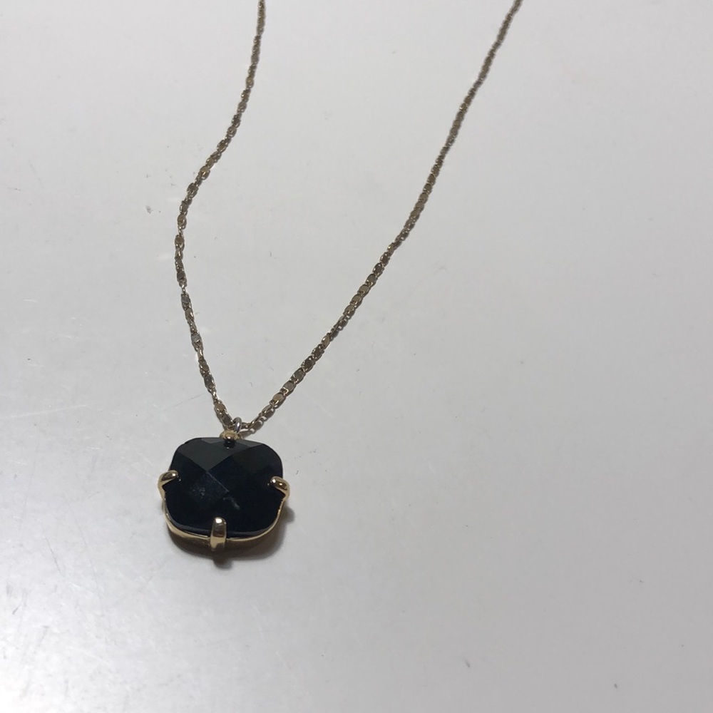 Simple Black Pendant Necklace